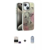 MARSİLYAN™- iPhone 15 Kılıf Zirve Modern Prime - Siyah Joko Magic 5D Cam + Bilvis Titan Kamera Lens - YL