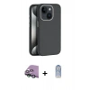 MARSİLYAN™- iPhone 15 Kılıf Zirve Modern Prime - Siyah Joko Magic 5D Cam + Yeşil Raze Metal Kamera Lens