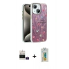 MARSİLYAN™- iPhone 15 Kılıf Zirve Modern Prime - Siyah Polymer Nano Ekran Koruyucu + Bilvis Titan Kamera Lens - PE