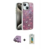 MARSİLYAN™- iPhone 15 Kılıf Zirve Modern Prime - Siyah Polymer Nano Ekran Koruyucu + Raze Metal Kamera Lens - PE