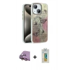 MARSİLYAN™- iPhone 15 Kılıf Zirve Modern Prime - Siyah Polymer Nano Ekran Koruyucu + Raze Metal Kamera Lens - PE