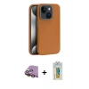 MARSİLYAN™- iPhone 15 Kılıf Zirve Modern Prime - Siyah Polymer Nano Ekran Koruyucu + Raze Metal Kamera Lens - SI