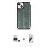 MARSİLYAN™- iPhone 15 Kılıf Zirve Yansıma Serisi - Siyah Bilvis 3D Mat Cam Ekran Koruyucu + Bilvis Titan Kamera Lens - YL