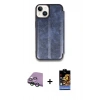 MARSİLYAN™- iPhone 15 Kılıf Zirve Yansıma Serisi - Siyah Buffer Hayalet Cam Ekran Koruyucu + Raze Metal Kamera Lens - YL