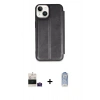 MARSİLYAN™- iPhone 15 Kılıf Zirve Yansıma Serisi - Siyah Joko Magic 5D Cam + Bilvis Titan Kamera Lens - PE
