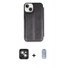 MARSİLYAN™- iPhone 15 Kılıf Zirve Yansıma Serisi - Siyah Joko Magic 5D Cam + PVD Metal Kamera Lens - YL