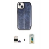 MARSİLYAN™- iPhone 15 Kılıf Zirve Yansıma Serisi - Siyah Polymer Nano Ekran Koruyucu + Bilvis Titan Kamera Lens - PE