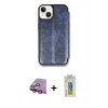 MARSİLYAN™- iPhone 15 Kılıf Zirve Yansıma Serisi - Siyah Polymer Nano Ekran Koruyucu + Raze Metal Kamera Lens - PE