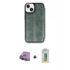 MARSİLYAN™- iPhone 15 Kılıf Zirve Yansıma Serisi - Siyah Polymer Nano Ekran Koruyucu + Raze Metal Kamera Lens - SI