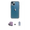 MARSİLYAN™- iPhone 15 Plus Kılıf Ahenk Çizgi Serisi - Siyah Joko Magic 5D Cam + Raze Metal Kamera Lens - YL
