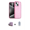 MARSİLYAN™- iPhone 15 Plus Kılıf Eksen Doku Koleksiyonu - Siyah Joko Magic 5D Cam + Raze Metal Kamera Lens - SI