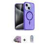 MARSİLYAN™- iPhone 15 Plus Kılıf Eksen Doku Koleksiyonu - Siyah Joko Magic 5D Cam + Raze Metal Kamera Lens - SI