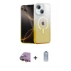 MARSİLYAN™- iPhone 15 Plus Kılıf Eksen Minimal Özel Seri - Siyah Joko Magic 5D Cam + Raze Metal Kamera Lens - SI