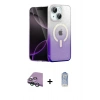 MARSİLYAN™- iPhone 15 Plus Kılıf Eksen Minimal Özel Seri - Siyah Joko Magic 5D Cam + Raze Metal Kamera Lens - YL