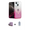 MARSİLYAN™- iPhone 15 Plus Kılıf Eksen Minimal Özel Seri - Siyah Joko Magic 5D Cam + Raze Metal Kamera Lens - SI