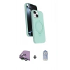 MARSİLYAN™- iPhone 15 Plus Kılıf İz Işık Koleksiyonu - Siyah Joko Magic 5D Cam + Raze Metal Kamera Lens - YL