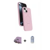 MARSİLYAN™- iPhone 15 Plus Kılıf İz Işık Koleksiyonu - Siyah Joko Magic 5D Cam + Raze Metal Kamera Lens - SI