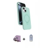 MARSİLYAN™- iPhone 15 Plus Kılıf İz Işık Koleksiyonu - Siyah Joko Magic 5D Cam + Raze Metal Kamera Lens - SI