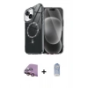 MARSİLYAN™- iPhone 15 Plus Kılıf Kıvılcım Form Prime - Siyah Joko Magic 5D Cam + Raze Metal Kamera Lens - PE
