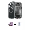 MARSİLYAN™- iPhone 15 Plus Kılıf Kıvılcım Form Prime - Siyah Joko Magic 5D Cam + Raze Metal Kamera Lens - SI