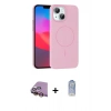 MARSİLYAN™- iPhone 15 Plus Kılıf Siluet Doku Özel Seri - Siyah Joko Magic 5D Cam + Raze Metal Kamera Lens - SI