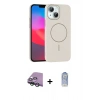 MARSİLYAN™- iPhone 15 Plus Kılıf Siluet Doku Özel Seri - Siyah Joko Magic 5D Cam + Raze Metal Kamera Lens - YL