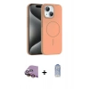 MARSİLYAN™- iPhone 15 Plus Kılıf Siluet Doku Özel Seri - Siyah Joko Magic 5D Cam + Raze Metal Kamera Lens - SI