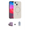 MARSİLYAN™- iPhone 15 Plus Kılıf Siluet Doku Özel Seri - Siyah Joko Magic 5D Cam + Raze Metal Kamera Lens - SI