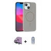 MARSİLYAN™- iPhone 15 Plus Kılıf Siluet Doku Özel Seri - Siyah Joko Magic 5D Cam + Raze Metal Kamera Lens - YL
