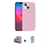 MARSİLYAN™- iPhone 15 Plus Kılıf Siluet Doku Özel Seri - Siyah Joko Magic 5D Cam + Raze Metal Kamera Lens - YL