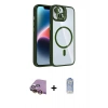 MARSİLYAN™- iPhone 15 Plus Kılıf Yadigar Asil Koleksiyonu - Siyah Joko Magic 5D Cam + Raze Metal Kamera Lens - SI