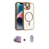 MARSİLYAN™- iPhone 15 Plus Kılıf Yadigar Asil Koleksiyonu - Siyah Joko Magic 5D Cam + Raze Metal Kamera Lens - SI