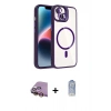 MARSİLYAN™- iPhone 15 Plus Kılıf Yadigar Asil Koleksiyonu - Siyah Joko Magic 5D Cam + Raze Metal Kamera Lens - SI