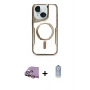 MARSİLYAN™- iPhone 15 Plus Kılıf Yadigar Klasik Özel Seri - Siyah Joko Magic 5D Cam + Raze Metal Kamera Lens - SI