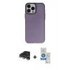 MARSİLYAN™- iPhone 15 Pro Kılıf Ahenk Çizgi Prime - Şeffaf Royal Nano Ekran Koruyucu + Raze Metal Kamera Lens - GS