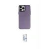 MARSİLYAN™- iPhone 15 Pro Kılıf Ahenk Çizgi Prime - Siyah Bilvis 0.18mm Plus Cam Ekran Koruyucu