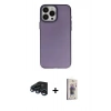 MARSİLYAN™- iPhone 15 Pro Kılıf Ahenk Çizgi Prime - Siyah Bilvis 3D Cam Ekran Koruyucu + Raze Metal Kamera Lens - LT
