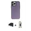 MARSİLYAN™- iPhone 15 Pro Kılıf Ahenk Çizgi Prime - Siyah Bilvis Hayalet Cam Ekran Koruyucu + Raze Metal Kamera Lens - LT