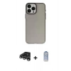 MARSİLYAN™- iPhone 15 Pro Kılıf Ahenk Çizgi Prime - Siyah Joko Magic 5D Cam + Raze Metal Kamera Lens - GS