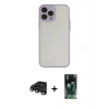 MARSİLYAN™- iPhone 15 Pro Kılıf Ahenk Çizgi Serisi - Şeffaf 360 Full Body Arka Koruyucu + Raze Metal Kamera Lens - TMGI