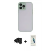 MARSİLYAN™- iPhone 15 Pro Kılıf Ahenk Çizgi Serisi - Şeffaf Pasifik Cam Ekran Koruyucu + Raze Metal Kamera Lens - SH