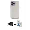 MARSİLYAN™- iPhone 15 Pro Kılıf Ahenk Çizgi Serisi - Şeffaf Royal Nano Ekran Koruyucu + Raze Metal Kamera Lens - SH