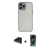 MARSİLYAN™- iPhone 15 Pro Kılıf Ahenk Çizgi Serisi - Siyah 360 Mat Full Body Arka Koruyucu + Raze Metal Kamera Lens - GS