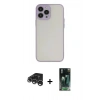 MARSİLYAN™- iPhone 15 Pro Kılıf Ahenk Çizgi Serisi - Siyah 360 Mat Full Body Arka Koruyucu + Raze Metal Kamera Lens - GS