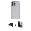 MARSİLYAN™- iPhone 15 Pro Kılıf Ahenk Çizgi Serisi - Siyah 3D Antistatik Mat Seramik Nano Ekran Koruyucu + Raze Metal Kamera Lens - LT