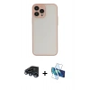 MARSİLYAN™- iPhone 15 Pro Kılıf Ahenk Çizgi Serisi - Siyah 3D Antistatik Seramik Nano Ekran Koruyucu + Raze Metal Kamera Lens - LT
