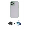MARSİLYAN™- iPhone 15 Pro Kılıf Ahenk Çizgi Serisi - Siyah 3D Antistatik Seramik Nano Ekran Koruyucu + Raze Metal Kamera Lens - TMGI
