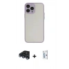 MARSİLYAN™- iPhone 15 Pro Kılıf Ahenk Çizgi Serisi - Siyah Bilvis 0.18mm Plus Cam Ekran Koruyucu + Raze Metal Kamera Lens - LT