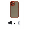 MARSİLYAN™- iPhone 15 Pro Kılıf Ahenk Çizgi Serisi - Siyah Bilvis 0.18mm Plus Cam Ekran Koruyucu + Raze Metal Kamera Lens - LT
