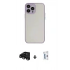 MARSİLYAN™- iPhone 15 Pro Kılıf Ahenk Çizgi Serisi - Siyah Bilvis 0.18mm Plus Cam Ekran Koruyucu + Raze Metal Kamera Lens - SH